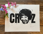 Celia Cruz Original Linocut Print