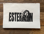 Gloria Estefan Original Linocut Print