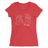 red ladies shirt with 305 for life graphic on the front