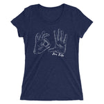 navy blue ladies shirt with 305 for life graphic on the front