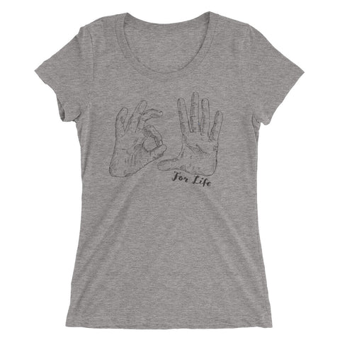 heather gray ladies shirt with 305 for life graphic on the front