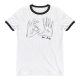 white 305 for life ringer t-shirt