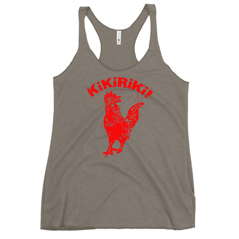 Kikiriki Rooster Cuban Women's Racerback Tank