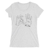 heather white ladies shirt with 305 for life graphic on the front