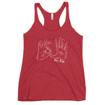 red 305 for life racerback tank top