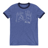 blue 305 for life ringer t-shirt