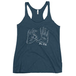 indigo blue 305 for life racerback tank top