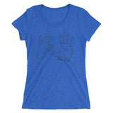 royal blue ladies shirt with 305 for life graphic on the front