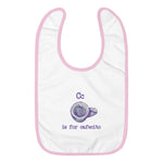 C is for Cafecito - Embroidered Cuban Baby Bib