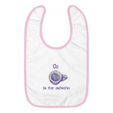 C is for Cafecito - Embroidered Cuban Baby Bib