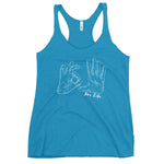 turquiose 305 for life racerback tank top