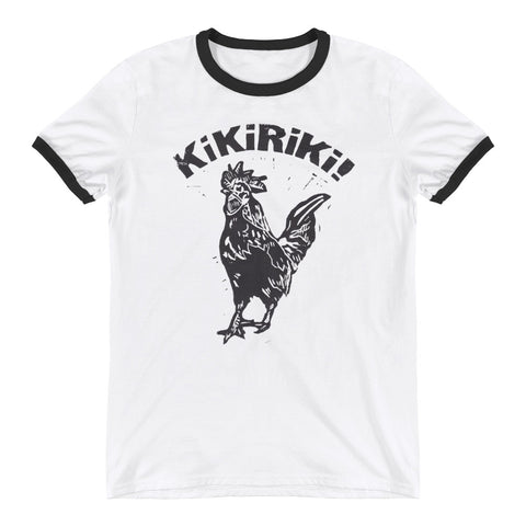 Kikiriki! Rooster Unisex Ringer T-Shirt