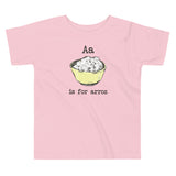 A is for Arroz Toddler Short Sleeve Tee