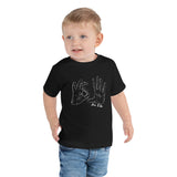 toddler wearing a black t-shirt with 305 for life graphic on front