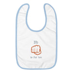 B is for Bro - Embroidered Cuban Baby Bib