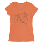 heather orange ladies shirt with 305 for life graphic on the front