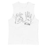 white muscle shirt with 305 for life graphic on the front