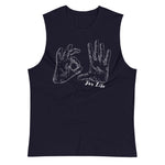 navy blue muscle shirt with 305 for life graphic on the front