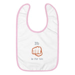 B is for Bro - Embroidered Cuban Baby Bib