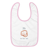 B is for Bro - Embroidered Cuban Baby Bib