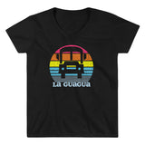 La Guagua Cuban Retro Women's V-Neck Shirt