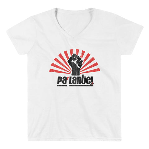 Pa'lante Cuban Women's V-Neck T-Shirt