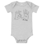 heather gray baby onesie with 305 for life graphic on the front