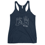 navy blue 305 for life racerback tank top