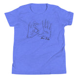 blue youth t-shirt with 305 for life graphic on front