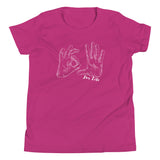 fuschia youth t-shirt with 305 for life graphic on front