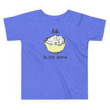 A is for Arroz Toddler Short Sleeve Tee