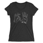 heather dark gray ladies shirt with 305 for life graphic on the front